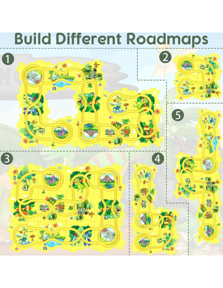 Juego de Puzzle de Pista de Coche Wismika 12 Piezas 385g