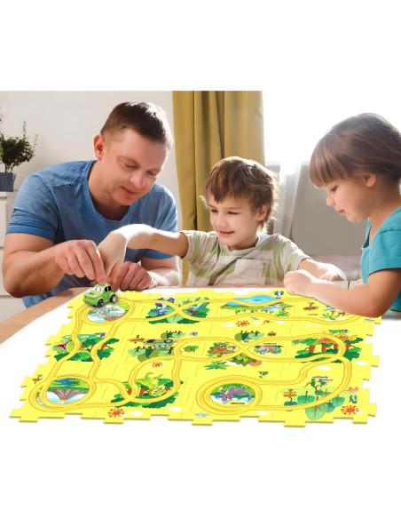 Juego de Puzzle de Pista de Coche Wismika 12 Piezas 385g