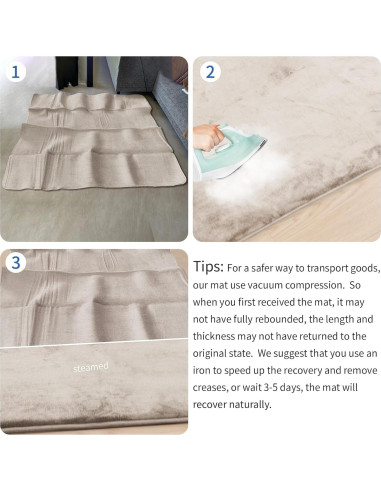 Alfombra de Juego Antideslizante HulooSleep 99x150 cm Beige