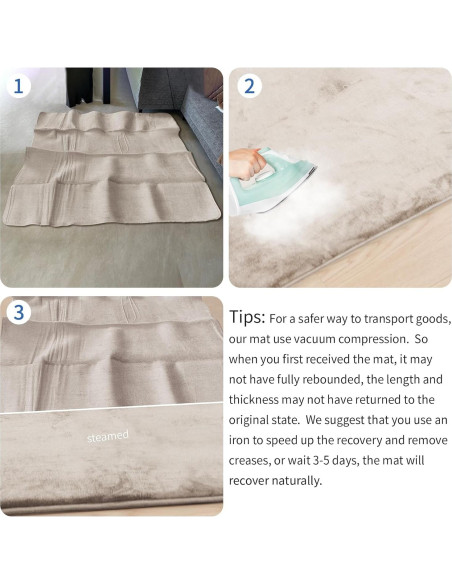 Alfombra de Juego Antideslizante HulooSleep 99x150 cm Beige