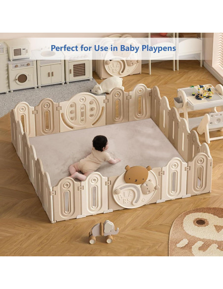 Alfombra de Juego Antideslizante HulooSleep 99x150 cm Beige