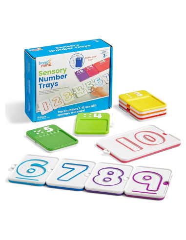 Bandejas Sensoriales de Números hand2mind - Aprendizaje Matemático