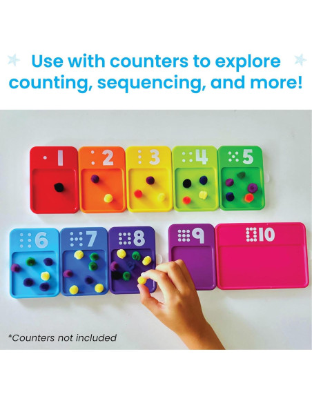 Bandejas Sensoriales de Números hand2mind - Aprendizaje Matemático