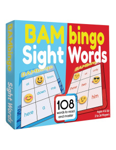 Juego de Bingo de Palabras de Vista Nivel 1 y 2 - BAMBingo