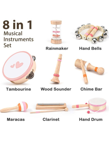 Conjunto Musical 8 en 1 Vanplay para Niños 18+ Meses