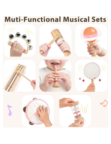 Conjunto Musical 8 en 1 Vanplay para Niños 18+ Meses