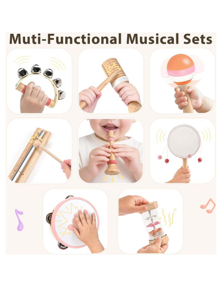Conjunto Musical 8 en 1 Vanplay para Niños 18+ Meses