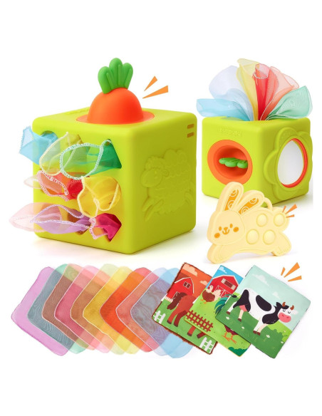 Caja de Pañuelos de Silicona Hahaland 6 en 1 para Bebés