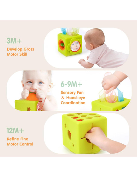 Caja de Pañuelos de Silicona Hahaland 6 en 1 para Bebés