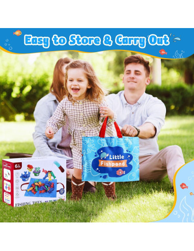 Juguetes Montessori de Pesca HSLNSD 22 Piezas para Niños 1-3 Años
