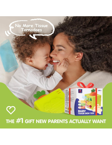 Caja de Pañuelos de Silicona Hahaland 6 en 1 para Bebés