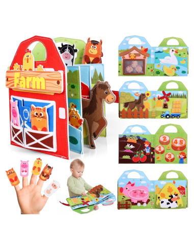 Libro Ocupado Montessori de Animales de Granja - NOMISURIT