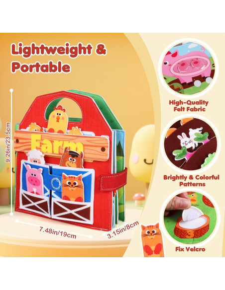 Libro Ocupado Montessori de Animales de Granja - NOMISURIT