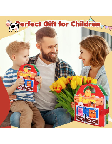 Libro Ocupado Montessori de Animales de Granja - NOMISURIT