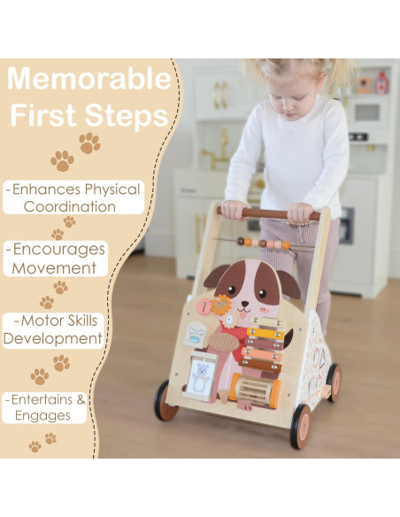 Andador de Madera Montessori para Bebés 12 Meses - Juguete de Actividad