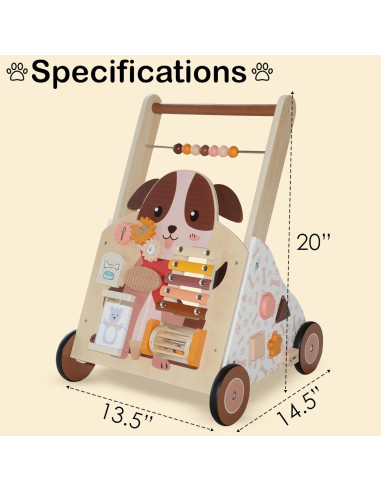 Andador de Madera Montessori para Bebés 12 Meses - Juguete de Actividad