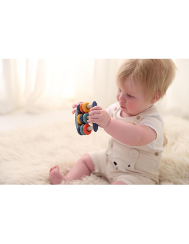 Sonajero Ábaco Tolo de Madera para Bebés 3+ Meses