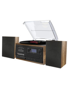 Reproductor de Vinilo Boytone BT-58W Bluetooth con Radio AM/FM