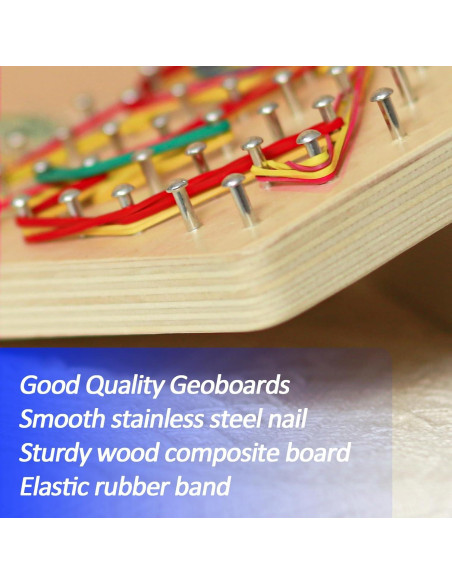 2 Tableros Geométricos de Madera Montessori - Juguete STEM 3-6 Años