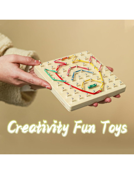 2 Tableros Geométricos de Madera Montessori - Juguete STEM 3-6 Años