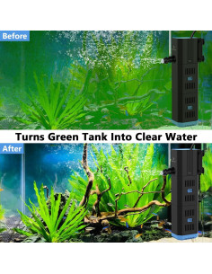 Filtro de Acuario Interno Fishkepper 6W 132GPH para 10-50 Galones 2