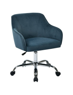 Silla de Oficina Acolchada Bristol Office Star Terciopelo Azul