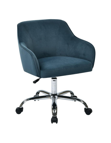 Silla de Oficina Acolchada Bristol Office Star Terciopelo Azul