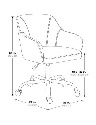 Silla de Oficina Acolchada Bristol Office Star Terciopelo Azul
