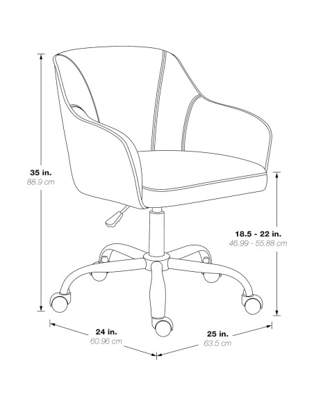 Silla de Oficina Acolchada Bristol Office Star Terciopelo Azul