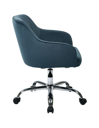 Silla de Oficina Acolchada Bristol Office Star Terciopelo Azul
