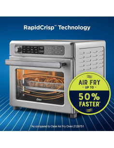 Horno de Aire Digital Oster RapidCrisp 12 Funciones Acero Inoxidable 2