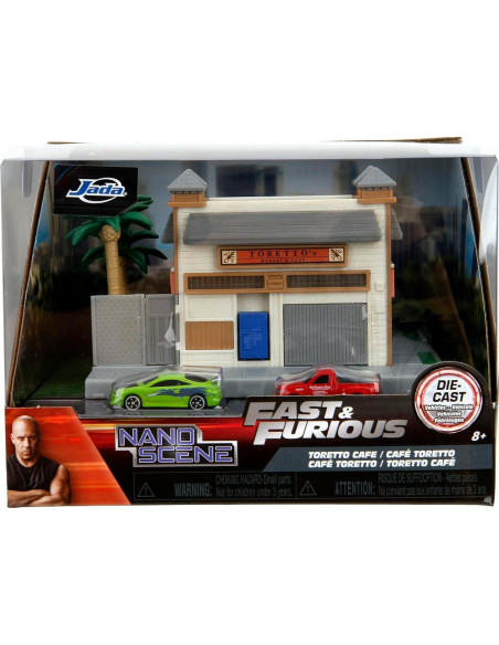 Mercado y Café de Toretto Jada Toys con 2 Coches Metal 20.32x17.78 cm Mercado y Café de Toretto Jada Toys con 2 Coches Metal 20.32x17.78 cm