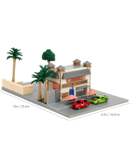 Mercado y Café de Toretto Jada Toys con 2 Coches Metal 20.32x17.78 cm Mercado y Café de Toretto Jada Toys con 2 Coches Metal 20.32x17.78 cm