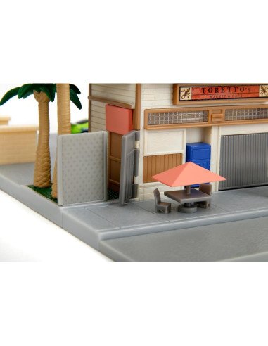 Mercado y Café de Toretto Jada Toys con 2 Coches Metal 20.32x17.78 cm