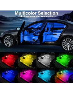 Luces LED Inalámbricas LYCARESUN para Interior de Auto - 4 Pcs 2