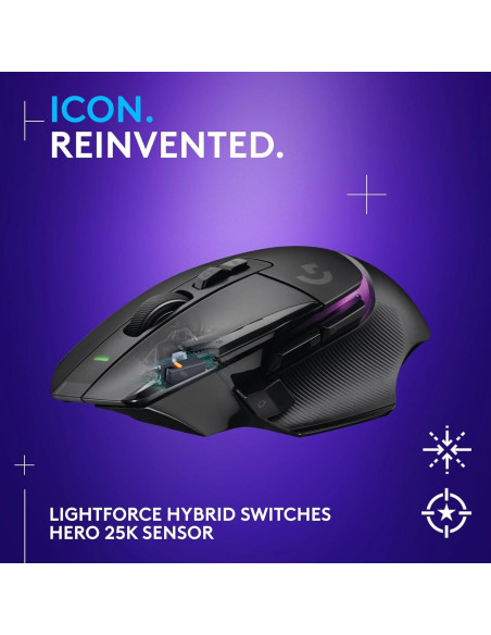 Combo Ratón Inalámbrico Logitech G502 X Plus + Micrófono Yeti GX RGB