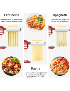 Máquina de Pasta 3 en 1 GVODE para KitchenAid - Cortador y Rodillo 2