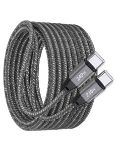 Cable de carga USB-C 240W 6.1m Zusnxaxe Gris