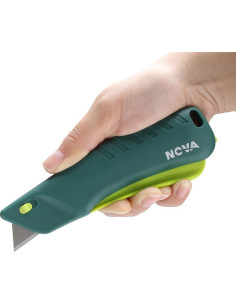 Cuchillo Retráctil Inteligente Nova SK031A, Hoja 22mm, Verde 2
