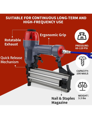 Clavadora neumática 18GA Jovant 2 en 1 para tapicería