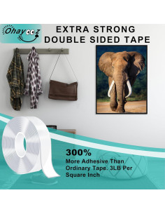 Cinta Adhesiva Doble Cara Ohayooz 3.05m Resistente al Agua 2