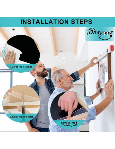 Cinta Adhesiva Doble Cara Ohayooz 3.05m Resistente al Agua