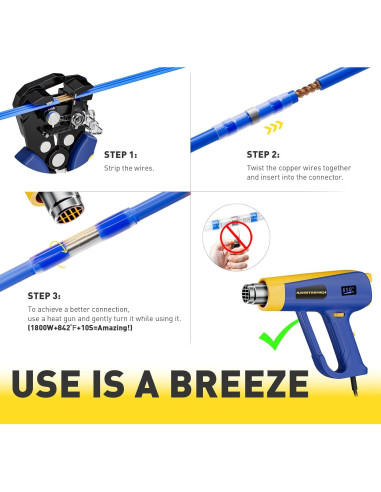 Kit de 340 Conectores de Cable Termoretráctiles Haisstronica