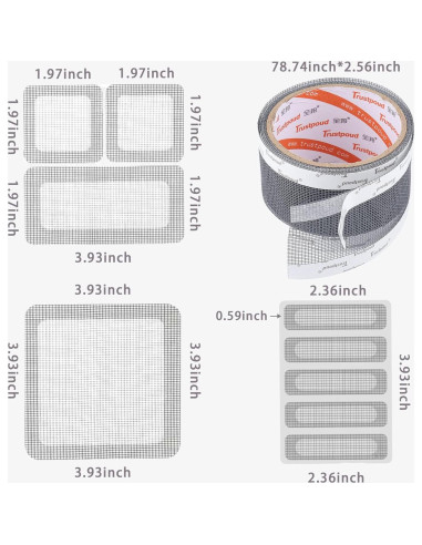 Cinta de Reparación de Pantalla Ventana YOOOYOOO 13.78x11.81cm