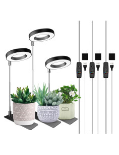 Luz de Crecimiento Aokrean 48 LEDs Espectro Completo 3 Paquete