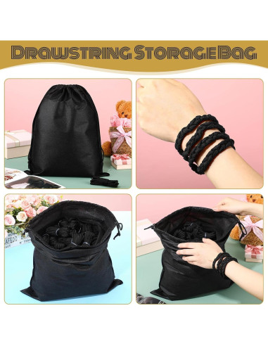 Kit de Cuerdas Paracord 550 Riakrum 80 Piezas 3.05m Negro