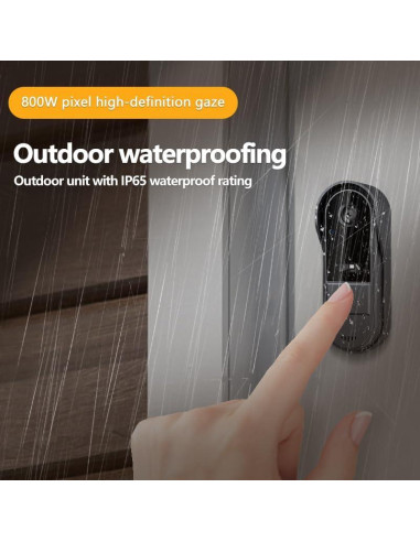 Cámara de Timbre Inalámbrica TKMARS 1080P Impermeable