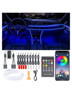 Luces LED de Carro QVEVDACAR 9 en 1 con Control Remoto