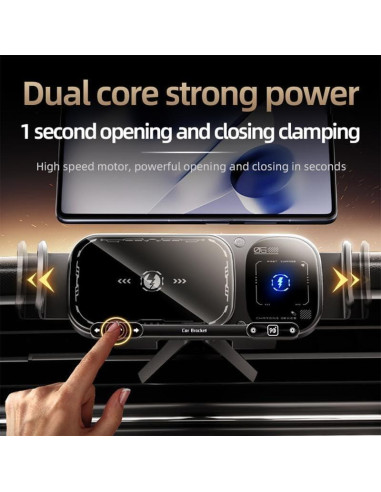 Soporte de Carga Inalámbrica para Auto Genérico 15W Ajustable