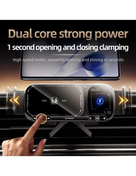 Soporte de Carga Inalámbrica para Auto Genérico 15W Ajustable Soporte de Carga Inalámbrica para Auto Genérico 15W Ajustable